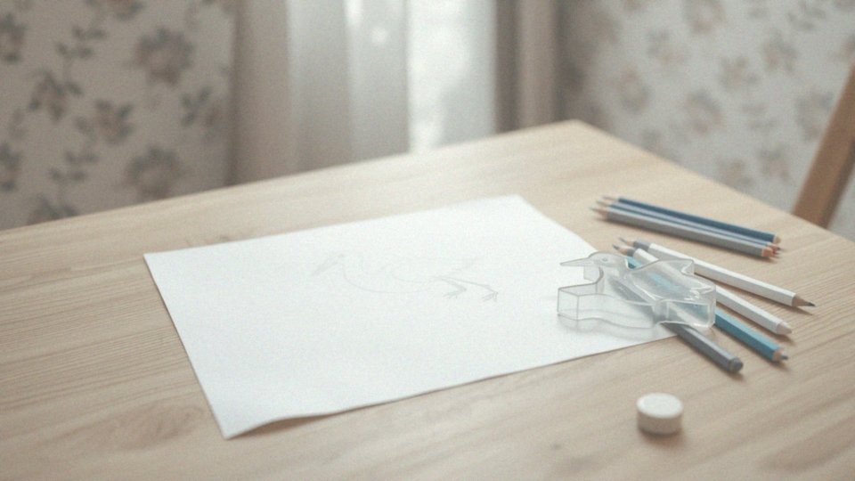 16. Jak szablon bociana może ułatwić rysowanie?
